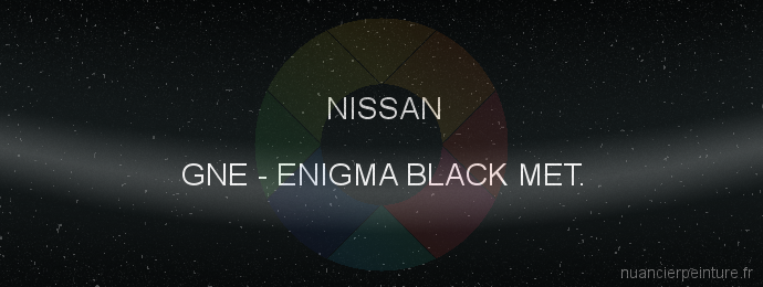 Peinture Nissan GNE Enigma Black Met.