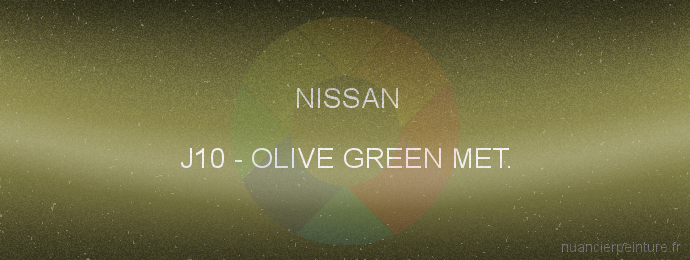 Peinture Nissan J10 Olive Green Met.