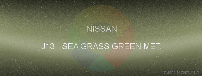 Peinture Nissan J13 Sea Grass Green Met.