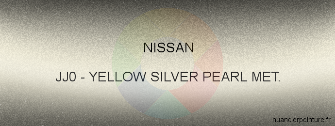 Peinture Nissan JJ0 Yellow Silver Pearl Met.