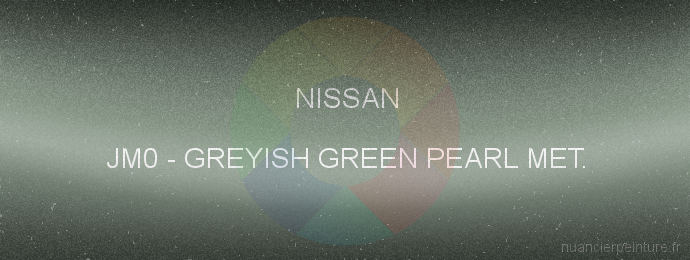 Peinture Nissan JM0 Greyish Green Pearl Met.