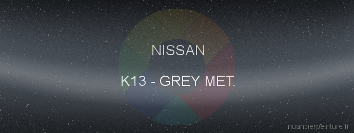 Peinture Nissan K13 Grey Met.