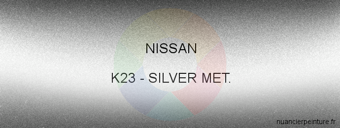 Peinture Nissan K23 Silver Met.