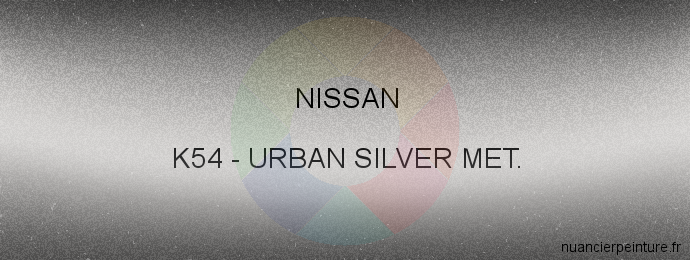 Peinture Nissan K54 Urban Silver Met.
