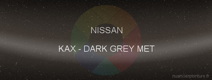 Peinture Nissan KAX Dark Grey Met