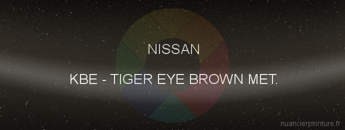 Peinture Nissan KBE Tiger Eye Brown Met.