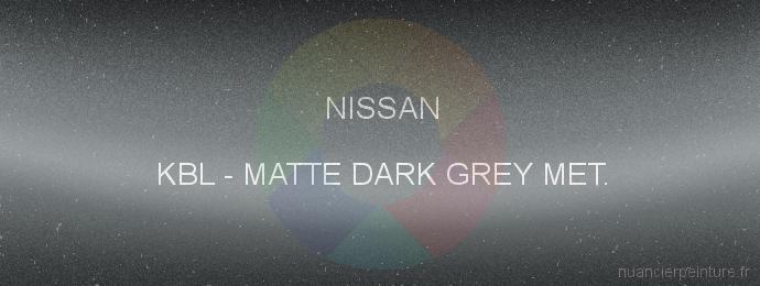 Peinture Nissan KBL Matte Dark Grey Met.