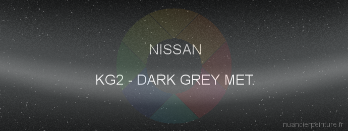 Peinture Nissan KG2 Dark Grey Met.
