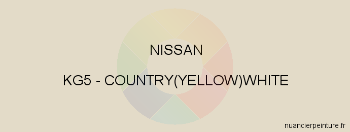 Peinture Nissan KG5 Country(yellow)white