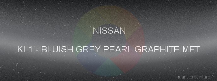 Peinture Nissan KL1 Bluish Grey Pearl Graphite Met.