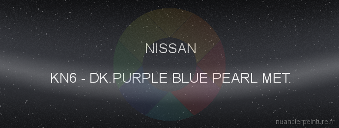 Peinture Nissan KN6 Dk.purple Blue Pearl Met.