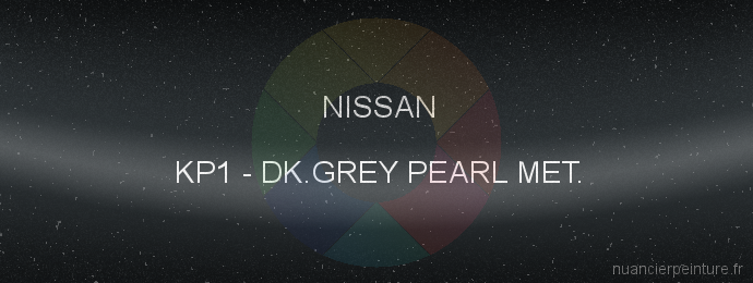 Peinture Nissan KP1 Dk.grey Pearl Met.