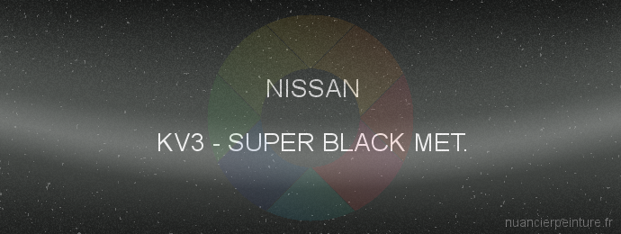 Peinture Nissan KV3 Super Black Met.