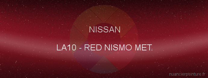 Peinture Nissan LA10 Red Nismo Met.