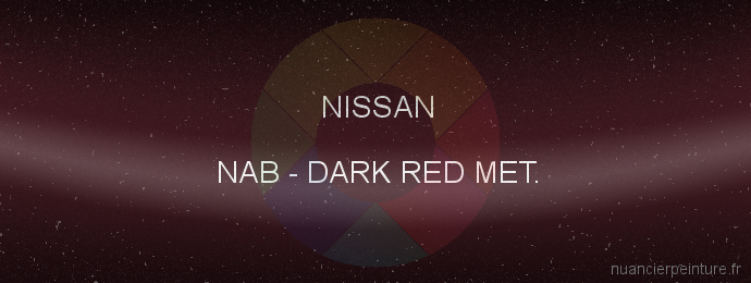 Peinture Nissan NAB Dark Red Met.