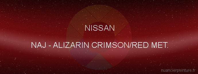 Peinture Nissan NAJ Alizarin Crimson/red Met.