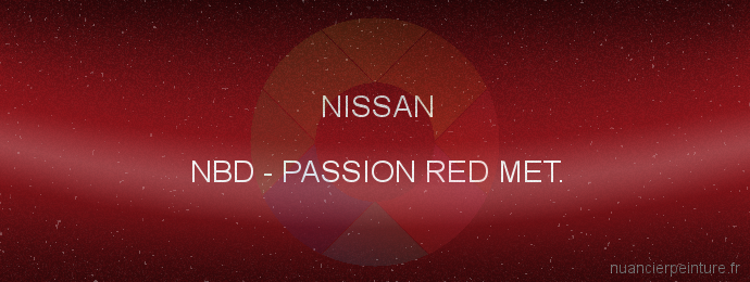 Peinture Nissan NBD Passion Red Met.