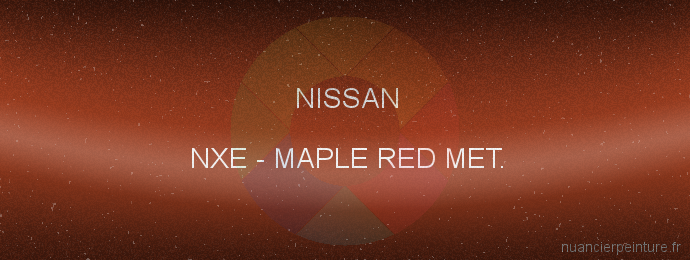 Peinture Nissan NXE Maple Red Met.