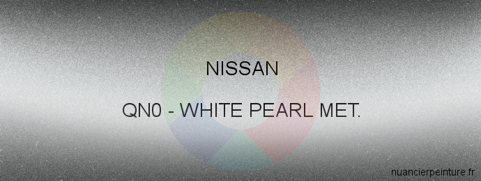 Peinture Nissan QN0 White Pearl Met.