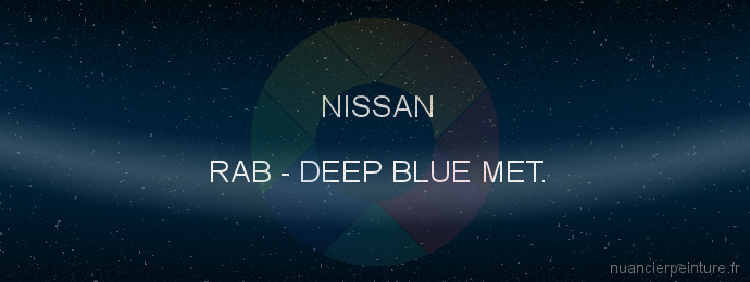 Peinture Nissan RAB Deep Blue Met.