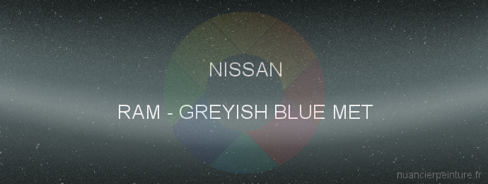 Peinture Nissan RAM Greyish Blue Met