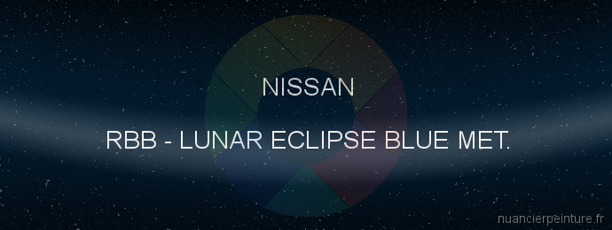 Peinture Nissan RBB Lunar Eclipse Blue Met.