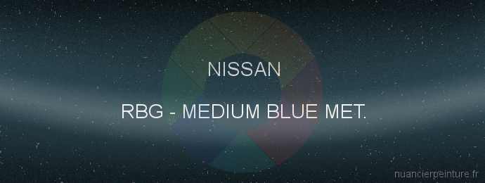 Peinture Nissan RBG Medium Blue Met.