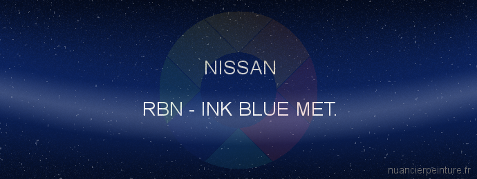 Peinture Nissan RBN Ink Blue Met.