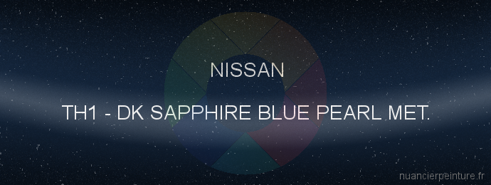Peinture Nissan TH1 Dk Sapphire Blue Pearl Met.