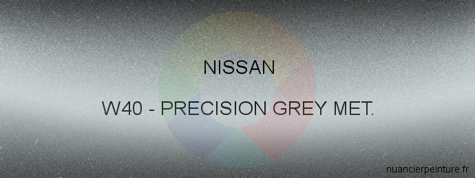 Peinture Nissan W40 Precision Grey Met.