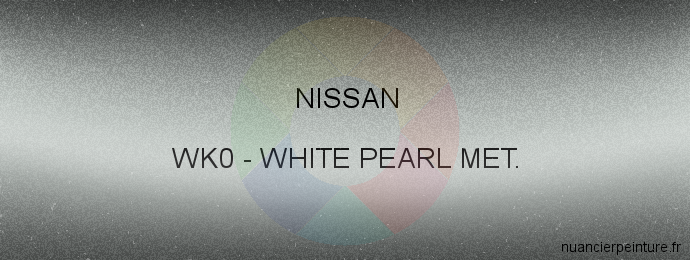 Peinture Nissan WK0 White Pearl Met.