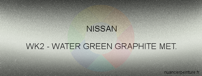Peinture Nissan WK2 Water Green Graphite Met.