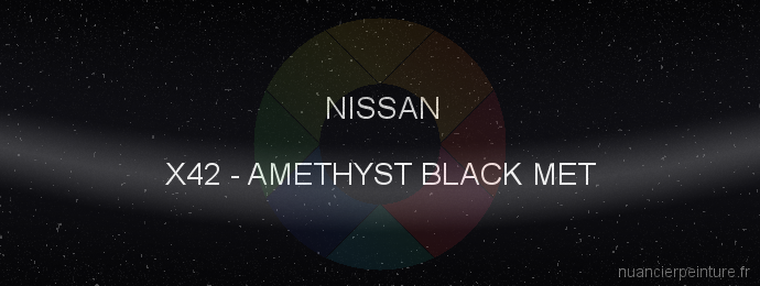 Peinture Nissan X42 Amethyst Black Met