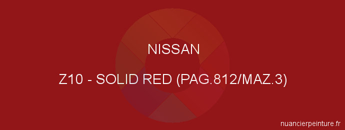 Peinture Nissan Z10 Solid Red (pag.812/maz.3)