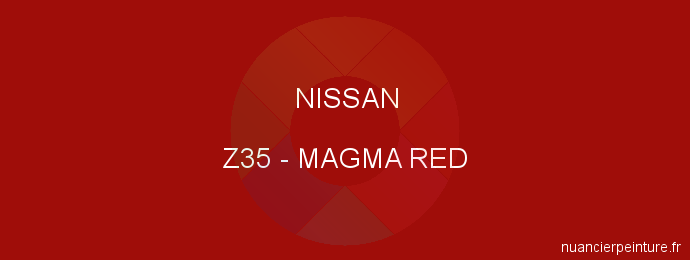 Peinture Nissan Z35 Magma Red