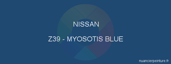 Peinture Nissan Z39 Myosotis Blue