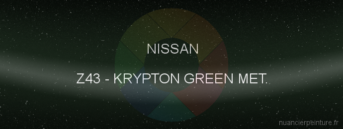 Peinture Nissan Z43 Krypton Green Met.