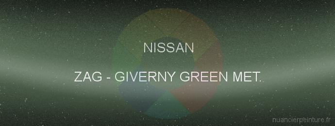 Peinture Nissan ZAG Giverny Green Met.