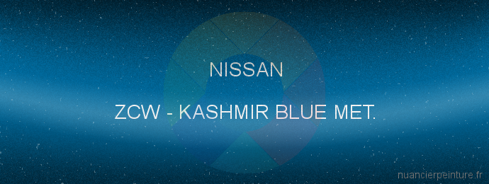 Peinture Nissan ZCW Kashmir Blue Met.