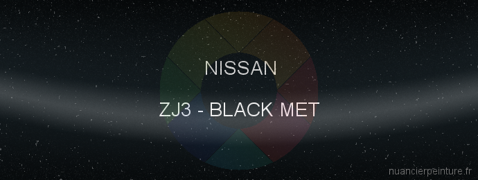 Peinture Nissan ZJ3 Black Met