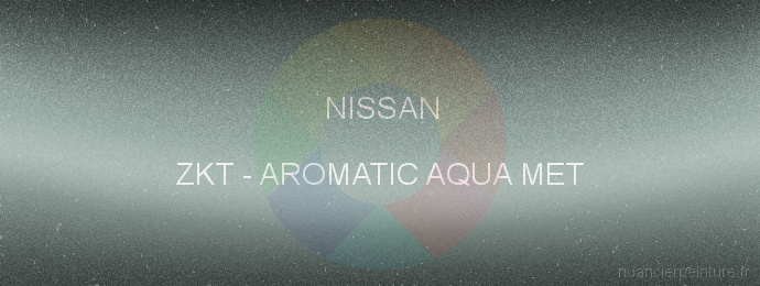 Peinture Nissan ZKT Aromatic Aqua Met