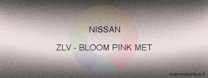 Peinture Nissan ZLV Bloom Pink Met