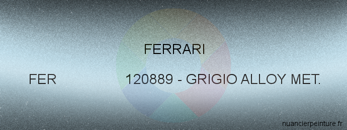 Peinture Ferrari FER 120889 Grigio Alloy Met.