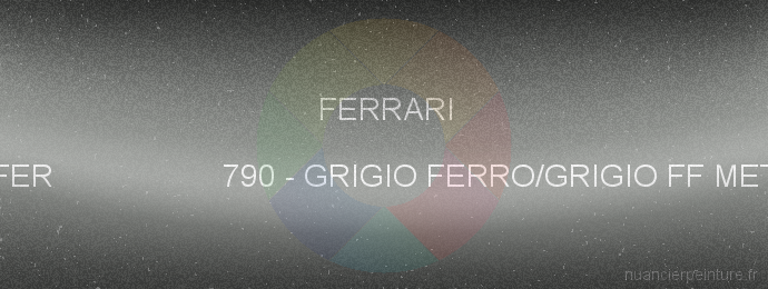 Peinture Ferrari FER 790 Grigio Ferro/grigio Ff Met.