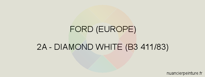 Peinture Ford (europe) 2A Diamond White (b3 411/83)