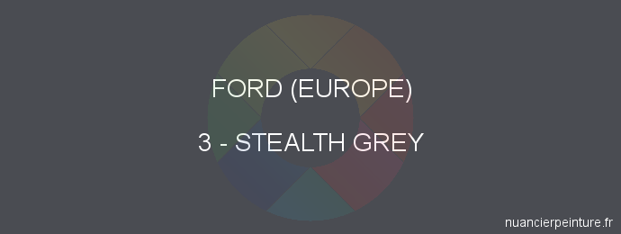 Peinture Ford (europe) 3 Stealth Grey