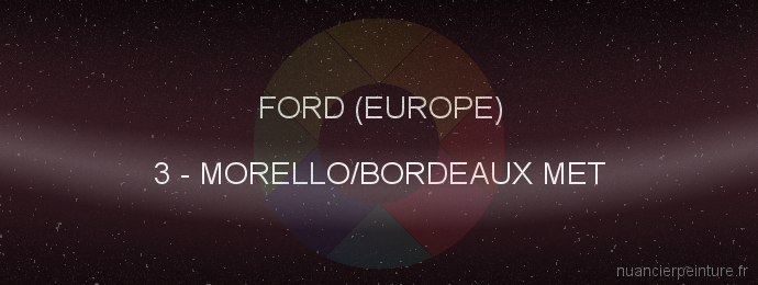 Peinture Ford (europe) 3 Morello/bordeaux Met
