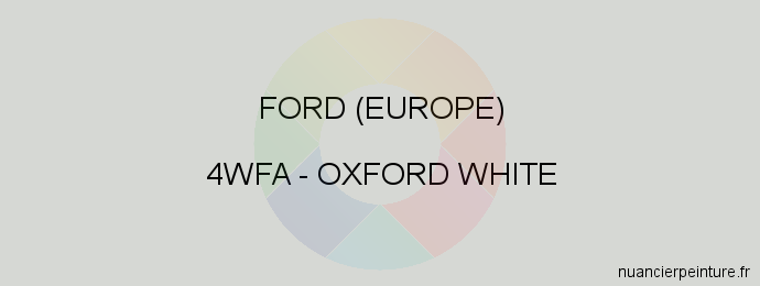 Peinture Ford (europe) 4WFA Oxford White