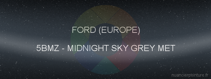 Peinture Ford (europe) 5BMZ Midnight Sky Grey Met