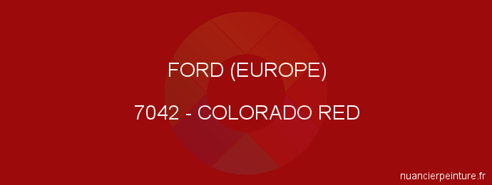 Peinture Ford (europe) 7042 Colorado Red